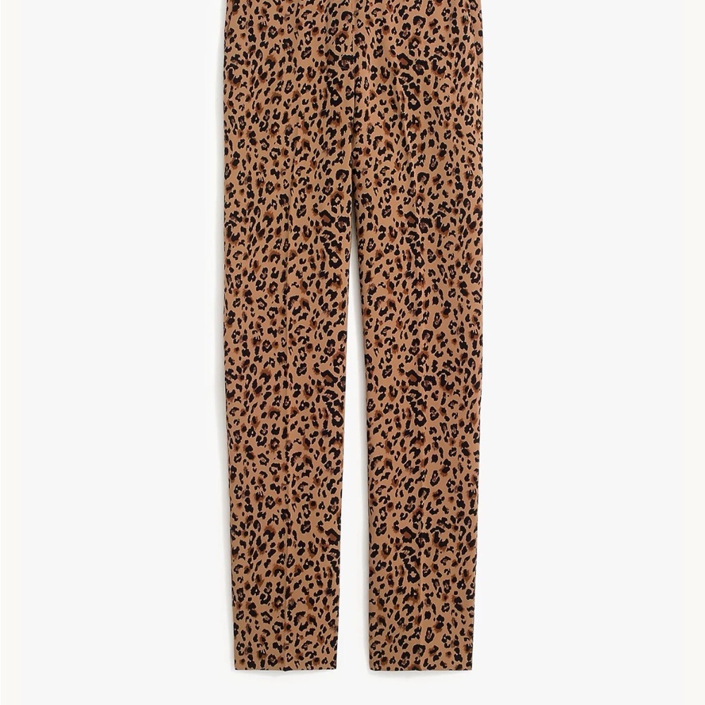 J. Crew Leopard Jamie pant with elastic waist - Picture 2 of 8